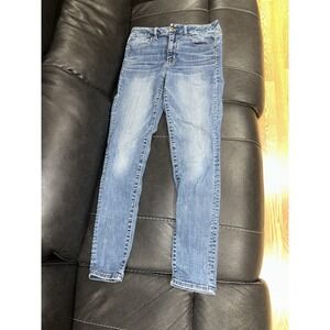 American Eagle Hi-Rise Jegging high rise Size reg 8 Blue skinny jeans stretch